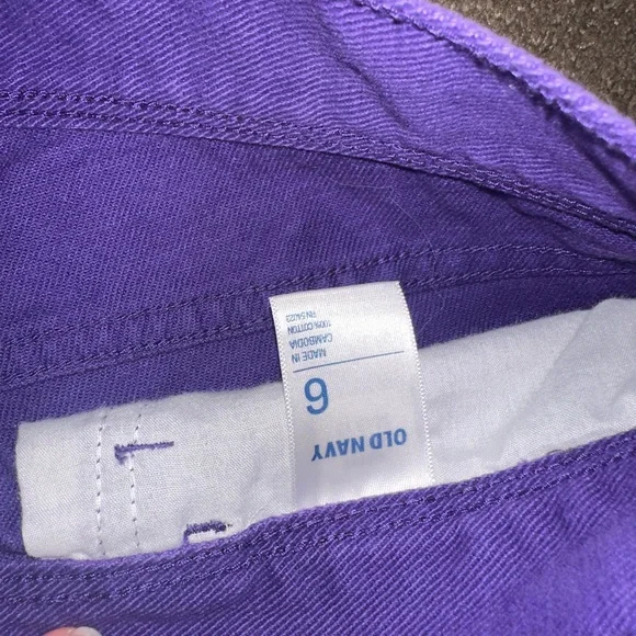 NWOT women’s old navy the diva royal purple denim low rise shorts! - Picture 4 of 6